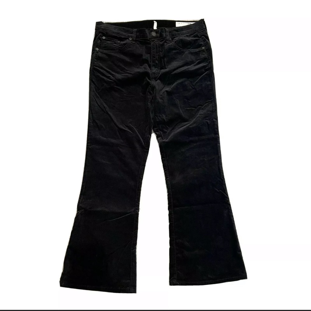 Womens Jeans Size 31 10 In. Flare In Black Velvet